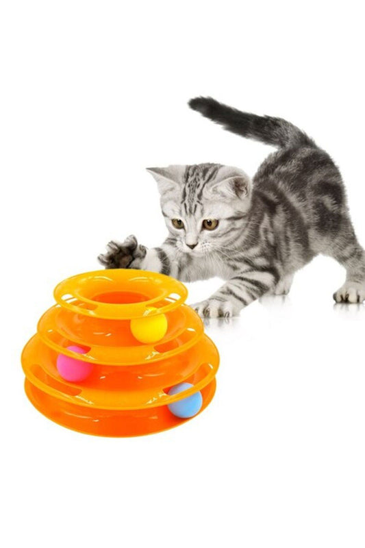 3 Katlı Kedi Oyuncağı Turntable Cat Toy