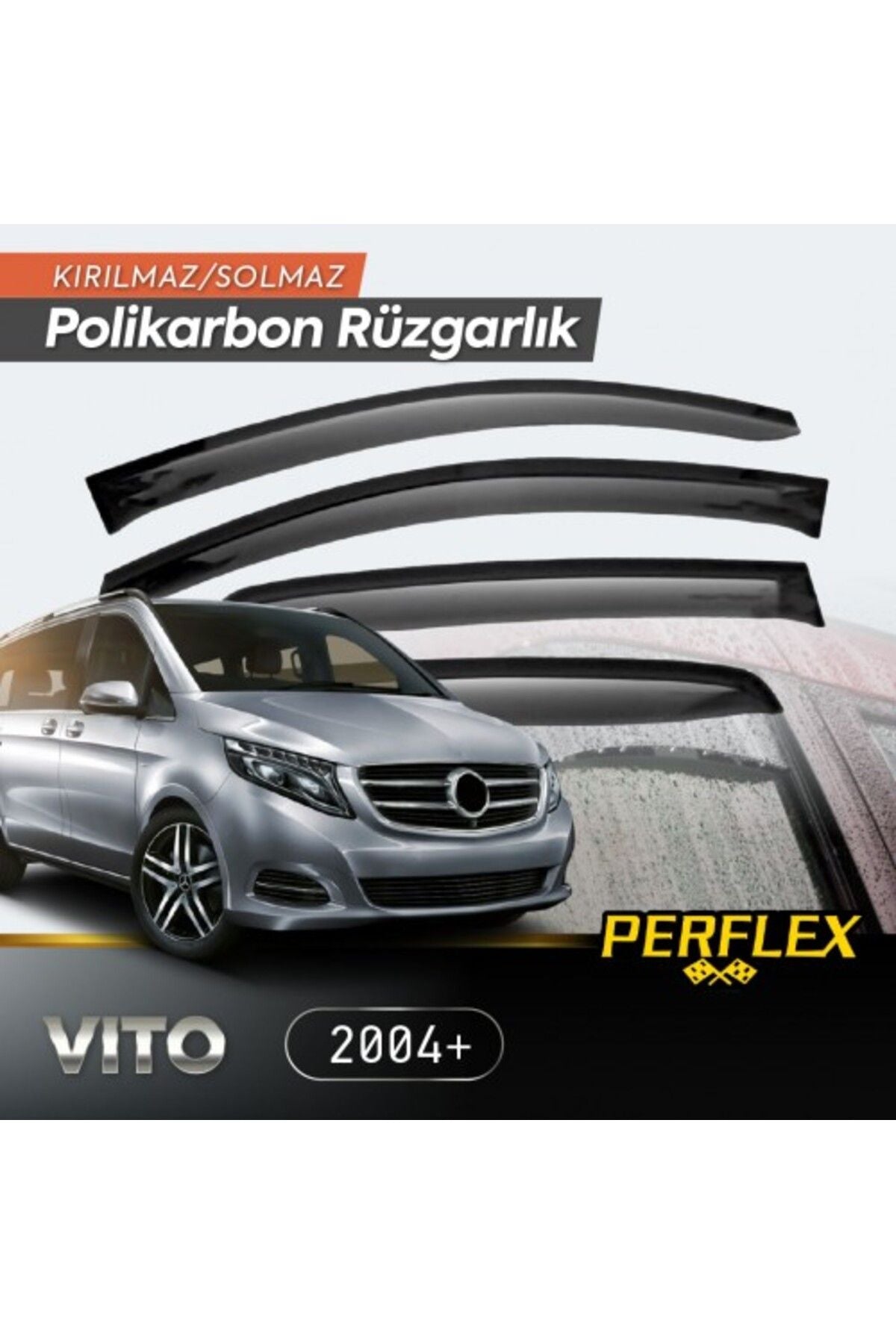 Mercedes Vito 2004+ Cam Rüzgarlığı V2 Düz