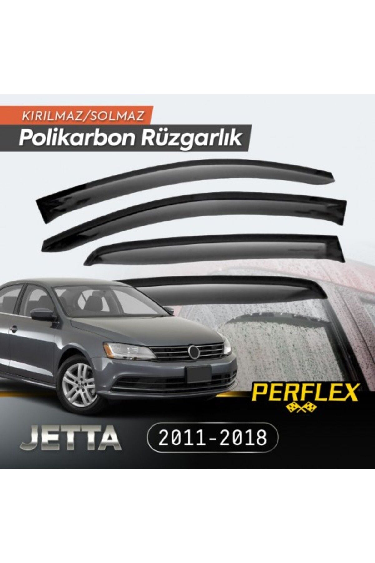 VW Jetta 2011-2018 Cam Rüzgarlığı V2 Mugen